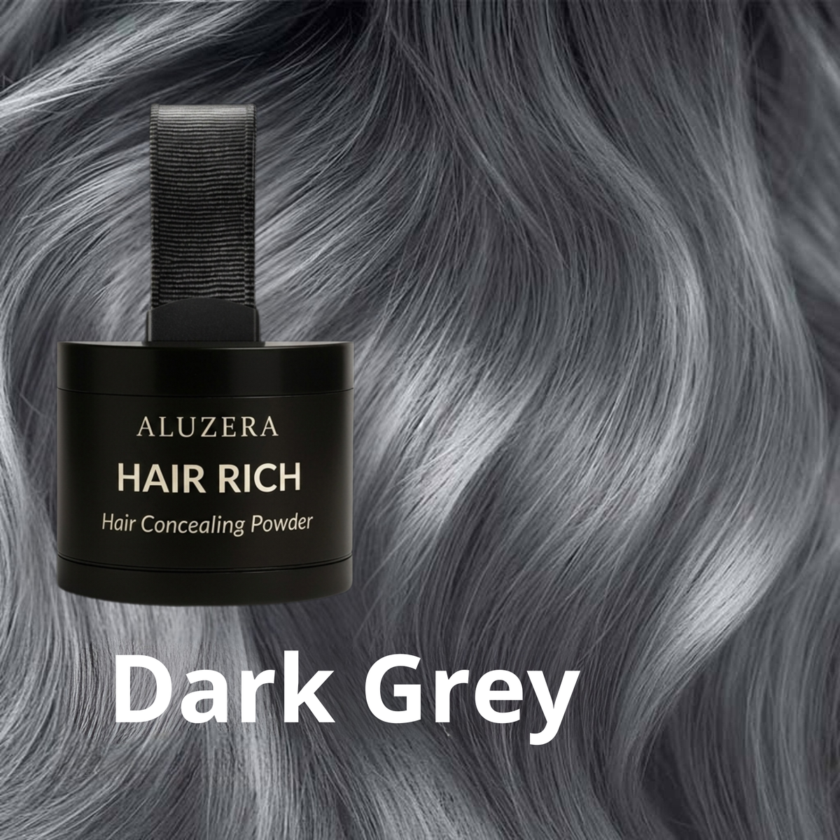 HAIR RICH hair concealer in Dark Grey shade by Aluzera