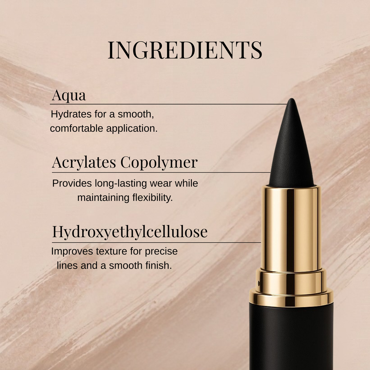 EVERSTAY EYE eyeliner gentle ingredients by Aluzera