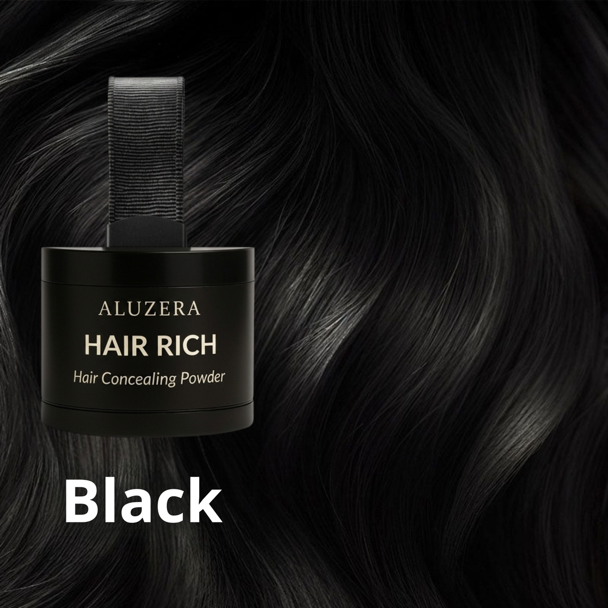 HAIR RICH hair concealer in Black shade by Aluzera