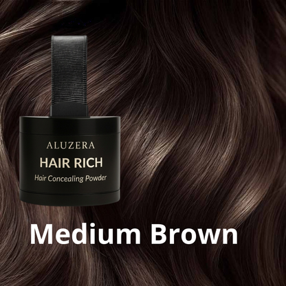 HAIR RICH hair concealer in Medium Brown shade by Aluzera